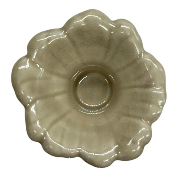 FITZ & FLOYD Art Nouveau Woman Taper Candle Holder 6" Iridescent Over Glaze 1978 - Picture 5 of 7